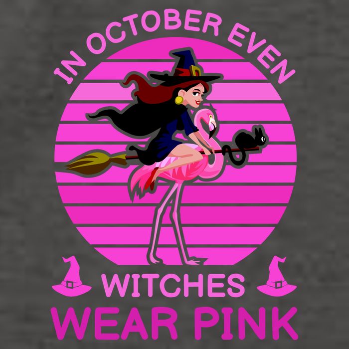 In October Even Witches Wear Pink Vector Backpack