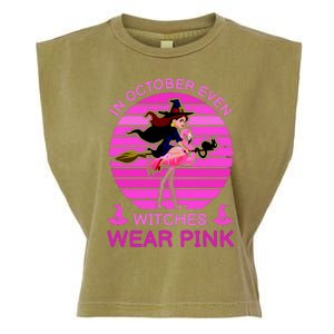 In October Even Witches Wear Pink Garment-Dyed Women's Muscle Tee