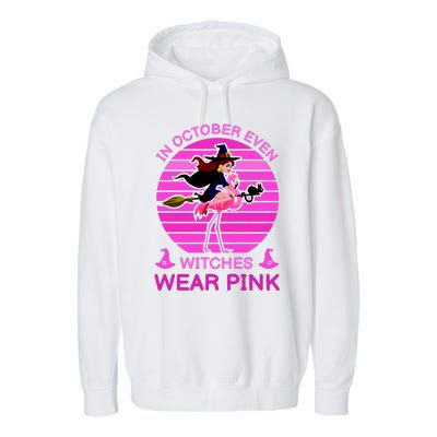 In October Even Witches Wear Pink Garment-Dyed Fleece Hoodie