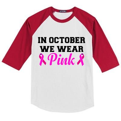 In October We Wear Pink Kids Colorblock Raglan Jersey