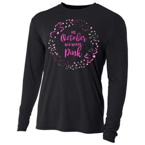 In October We Wear Pink Breast Cancer Cooling Performance Long Sleeve Crew