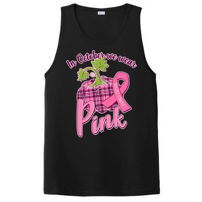 In October We Wear Pink Breast Cancer Autumn Pumpkin PosiCharge Competitor Tank