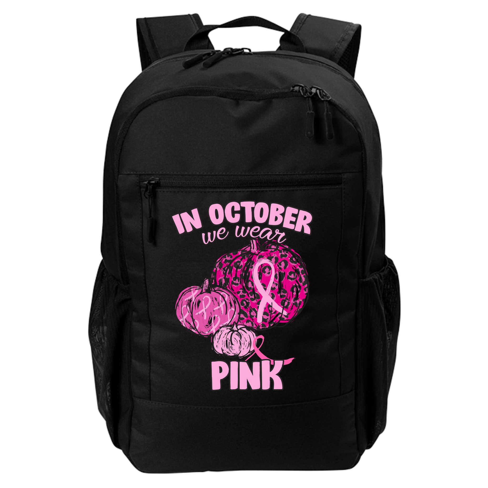 In October We Wear Pink Breast Cancer Awareness Backpack