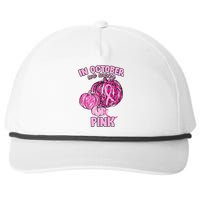 In October We Wear Pink Breast Cancer Awareness Snapback Five-Panel Rope Hat