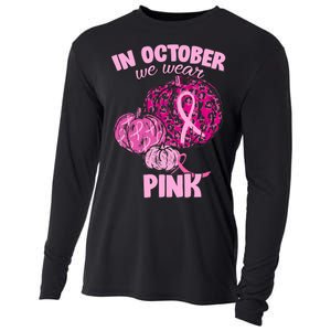 In October We Wear Pink Breast Cancer Awareness Cooling Performance Long Sleeve Crew