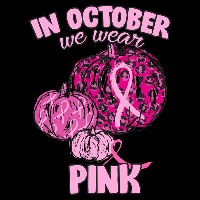 In October We Wear Pink Breast Cancer Awareness Womens T-Shirt