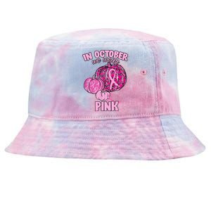 In October We Wear Pink Breast Cancer Awareness Tie-Dyed Bucket Hat