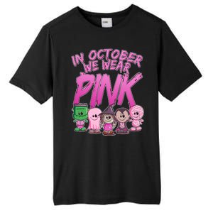 In October We Wear Pink Breast Cancer Halloween Monsters Tall Fusion ChromaSoft Performance T-Shirt