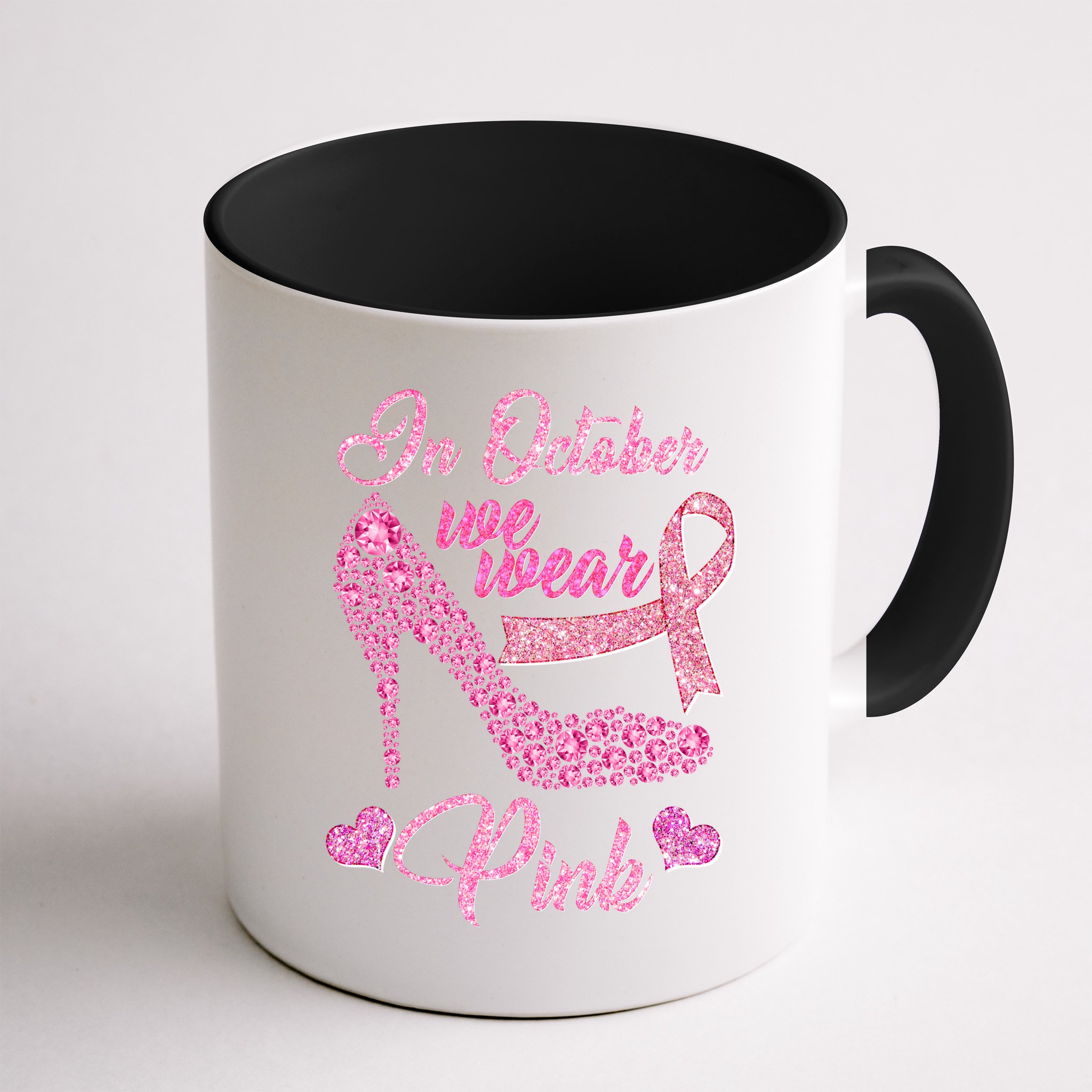 In October We Wear Pink Fancy Heel Ribbon Mug