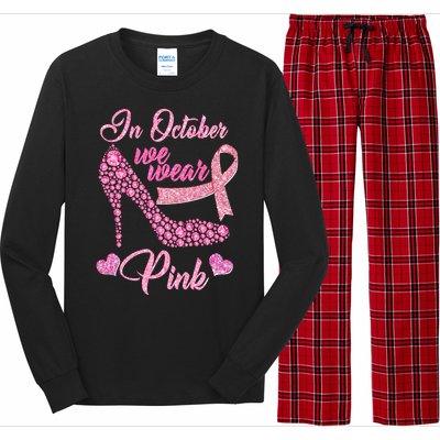 In October We Wear Pink Fancy Heel Ribbon Long Sleeve Pajama Set