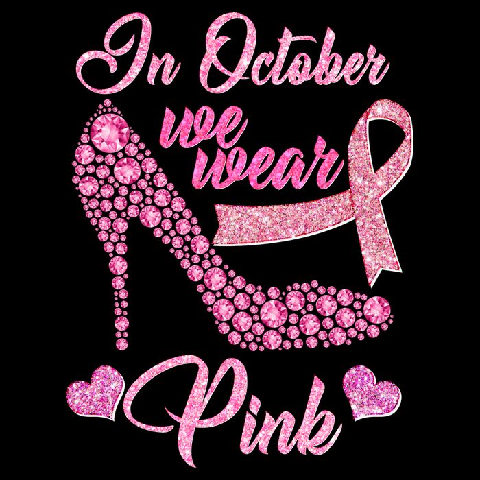 In October We Wear Pink Fancy Heel Ribbon 16 in Basic Backpack