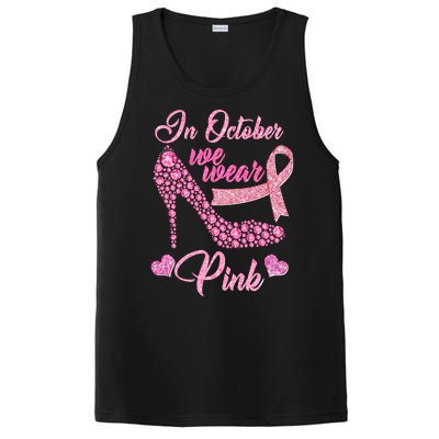 In October We Wear Pink Fancy Heel Ribbon PosiCharge Competitor Tank