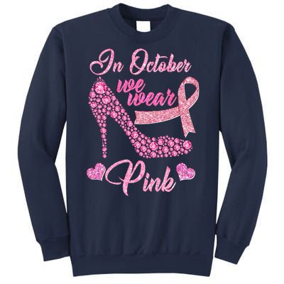 In October We Wear Pink Fancy Heel Ribbon Sweatshirt