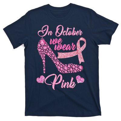 In October We Wear Pink Fancy Heel Ribbon T-Shirt