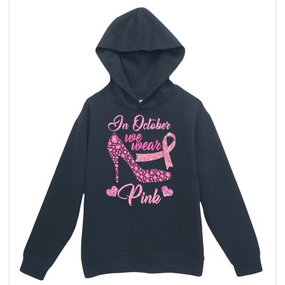 In October We Wear Pink Fancy Heel Ribbon Urban Pullover Hoodie