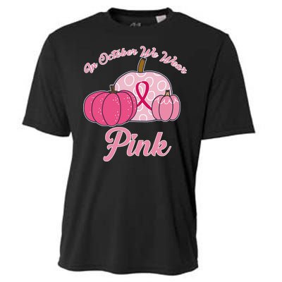 In October We Wear Pink Pumpkin Breast Cancer Cooling Performance Crew T-Shirt