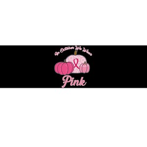 In October We Wear Pink Pumpkin Breast Cancer Bumper Sticker