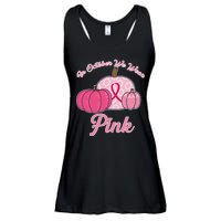 In October We Wear Pink Pumpkin Breast Cancer Ladies Essential Flowy Tank