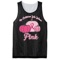 In October We Wear Pink Pumpkin Breast Cancer Mesh Reversible Basketball Jersey Tank