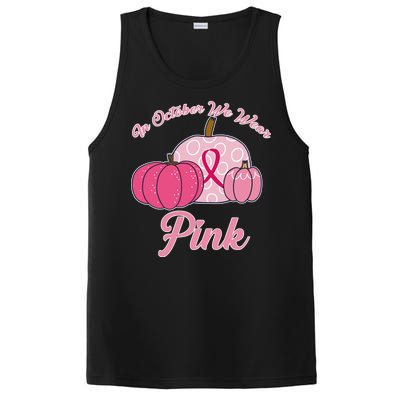 In October We Wear Pink Pumpkin Breast Cancer PosiCharge Competitor Tank