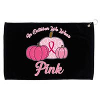 In October We Wear Pink Pumpkin Breast Cancer Grommeted Golf Towel