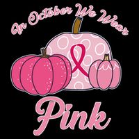 In October We Wear Pink Pumpkin Breast Cancer Visor