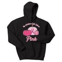 In October We Wear Pink Pumpkin Breast Cancer Kids Hoodie