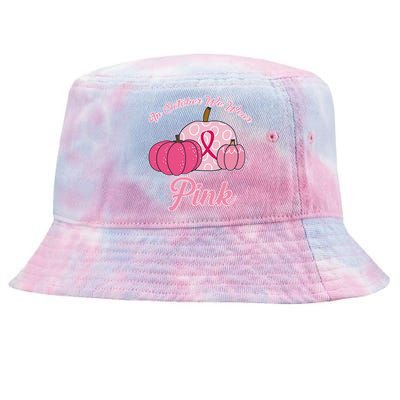 In October We Wear Pink Pumpkin Breast Cancer Tie-Dyed Bucket Hat