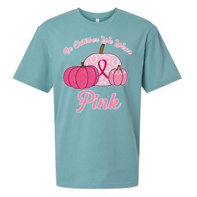 In October We Wear Pink Pumpkin Breast Cancer Sueded Cloud Jersey T-Shirt