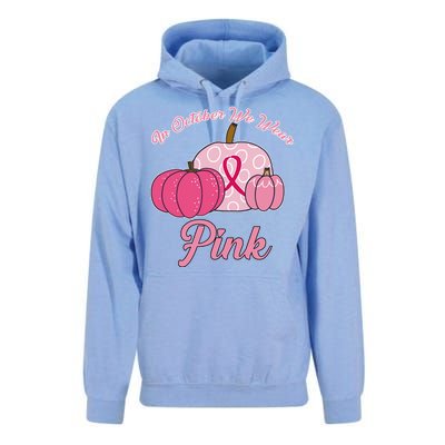 In October We Wear Pink Pumpkin Breast Cancer Unisex Surf Hoodie