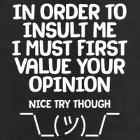 In Order To Insult Me I Must First Value Your Opinion Nice Try Though Trucker Hat
