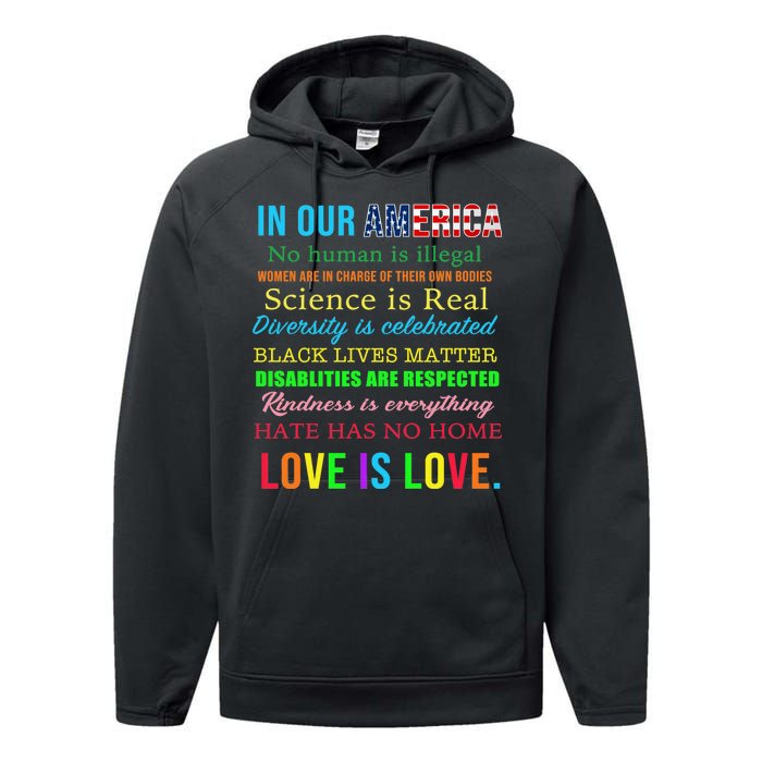 In Our America We Are Equal Performance Fleece Hoodie