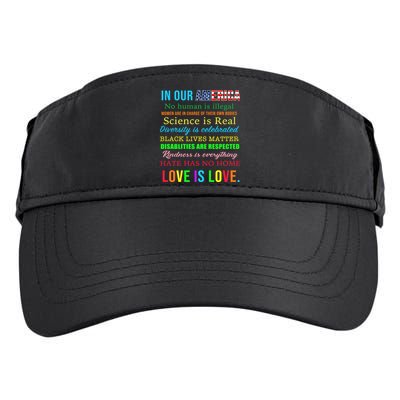 In Our America We Are Equal Adult Drive Performance Visor