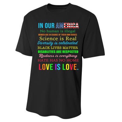 In Our America We Are Equal Performance Sprint T-Shirt