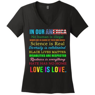In Our America We Are Equal Women's V-Neck T-Shirt