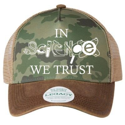 In Science We Trust Cool Science Logos Legacy Tie Dye Trucker Hat