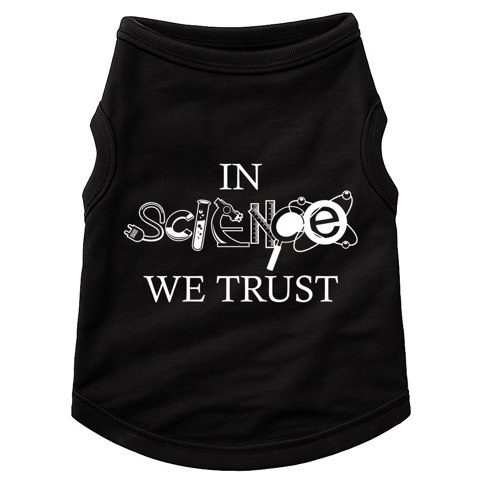 In Science We Trust Cool Science Logos Doggie Tank