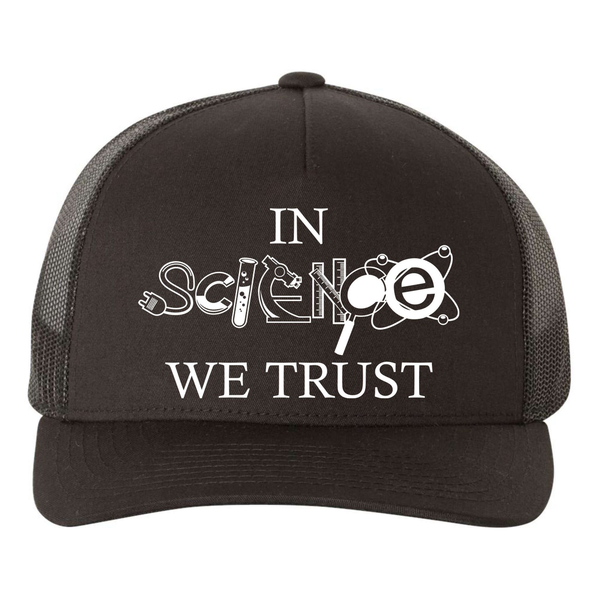 In Science We Trust Cool Science Logos Yupoong Adult 5-Panel Trucker Hat