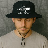 In Science We Trust Cool Science Logos Bucket Hat