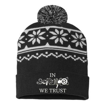 In Science We Trust Cool Science Logos USA-Made Snowflake Beanie