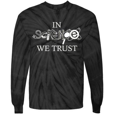 In Science We Trust Cool Science Logos Tie-Dye Long Sleeve Shirt