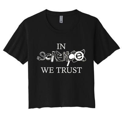 In Science We Trust Cool Science Logos Crop Top