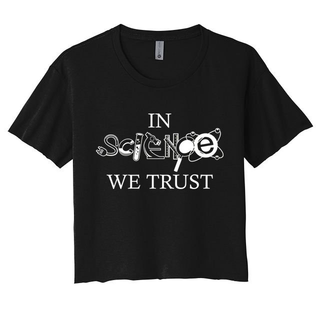 In Science We Trust Cool Science Logos Crop Top