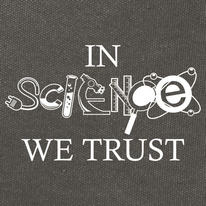 In Science We Trust Cool Science Logos Cotton Canvas Backpack