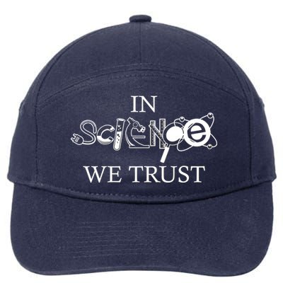 In Science We Trust Cool Science Logos 7-Panel Snapback Hat