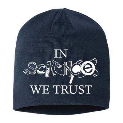 In Science We Trust Cool Science Logos Sustainable Beanie