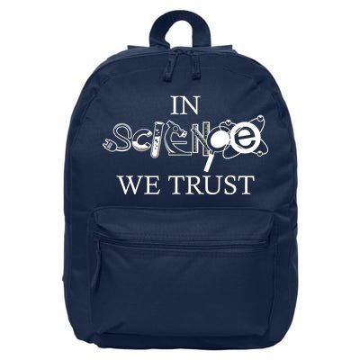 In Science We Trust Cool Science Logos 16 in Basic Backpack