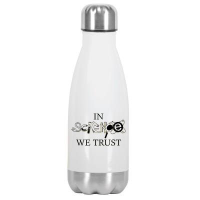 In Science We Trust Cool Science Logos Stainless Steel Insulated Water Bottle