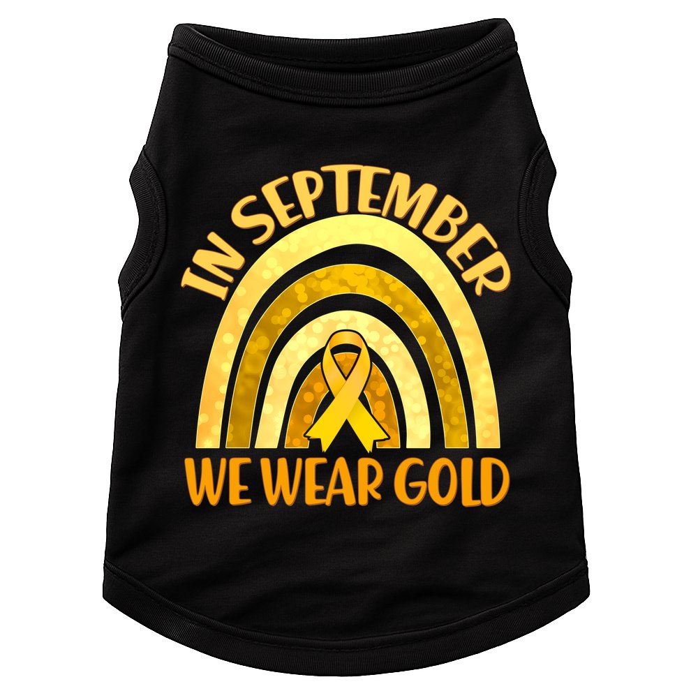 In September We Wear Gold Childhood Cancer Awareness Doggie Tank