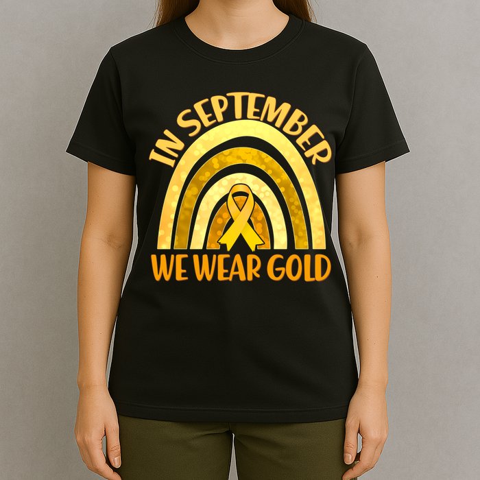 In September We Wear Gold Childhood Cancer Awareness T-Shirt
